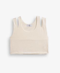 ΜΠΛΟΥΖΑ FUNKY CROP ΑΜΑΝΙΚΗ ΛΕΥΚΗ